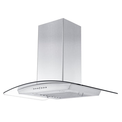 ZLINE 36 in. Convertible Vent Wall Mount Range Hood in Stainless Steel and Glass (KZ-36)