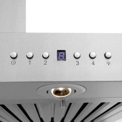 ZLINE 24 in. CrownSound™ Ducted Vent Wall Mount Range Hood in Stainless Steel with Built-in Bluetooth Speakers (KECRN-BT-24)