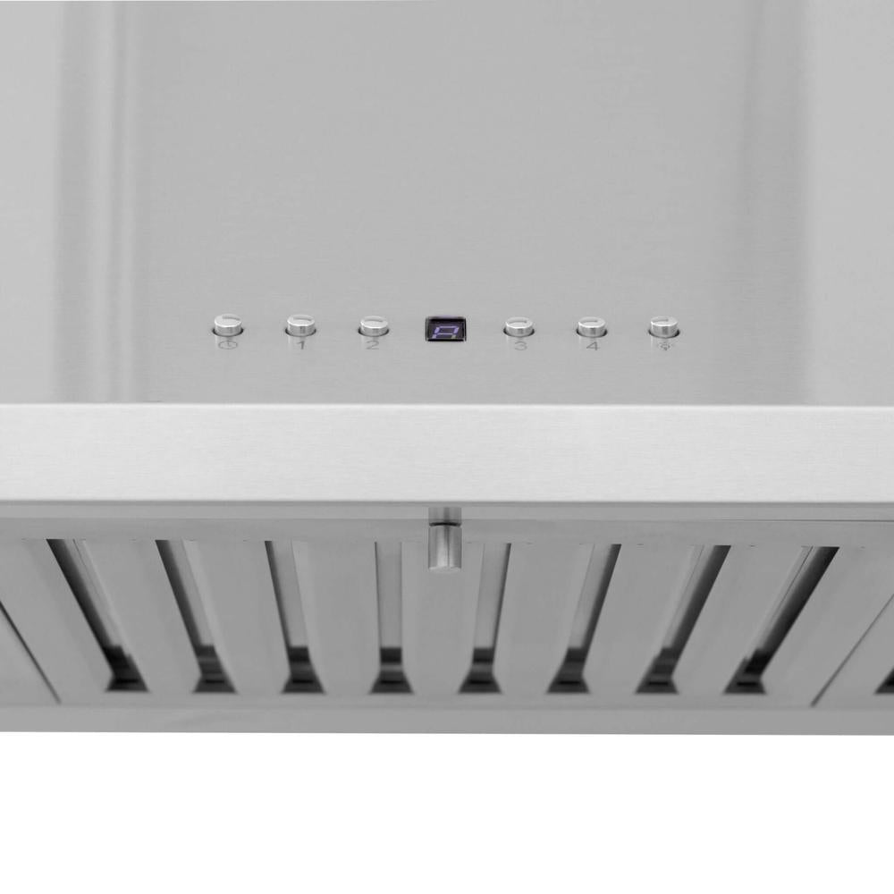 ZLINE 30 in. CrownSound™ Ducted Vent Wall Mount Range Hood in Stainless Steel with Built-in Bluetooth Speakers (KL2CRN-BT-30)
