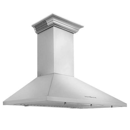 ZLINE 30 in. CrownSound™ Ducted Vent Wall Mount Range Hood in Stainless Steel with Built-in Bluetooth Speakers (KL2CRN-BT-30)