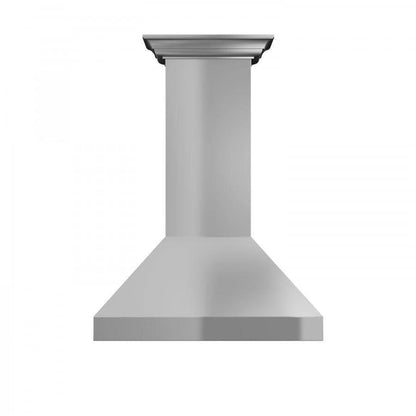 ZLINE 36 in. Professional Convertible Vent Wall Mount Range Hood in Stainless Steel with Crown Molding (597CRN-36)