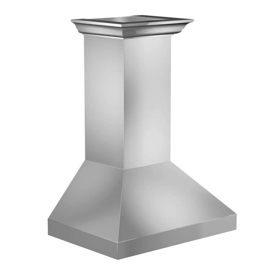 ZLINE 48 in. Professional Convertible Vent Wall Mount Range Hood in Stainless Steel with Crown Molding (597CRN-48)