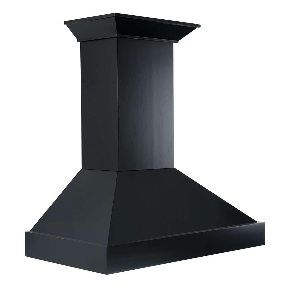 ZLINE 36 in. Convertible Vent Wooden Wall Mount Range Hood in Black (KBCC-36)