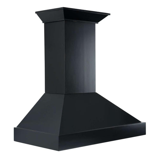 ZLINE 36 in. Convertible Vent Wooden Wall Mount Range Hood in Black (KBCC-36)