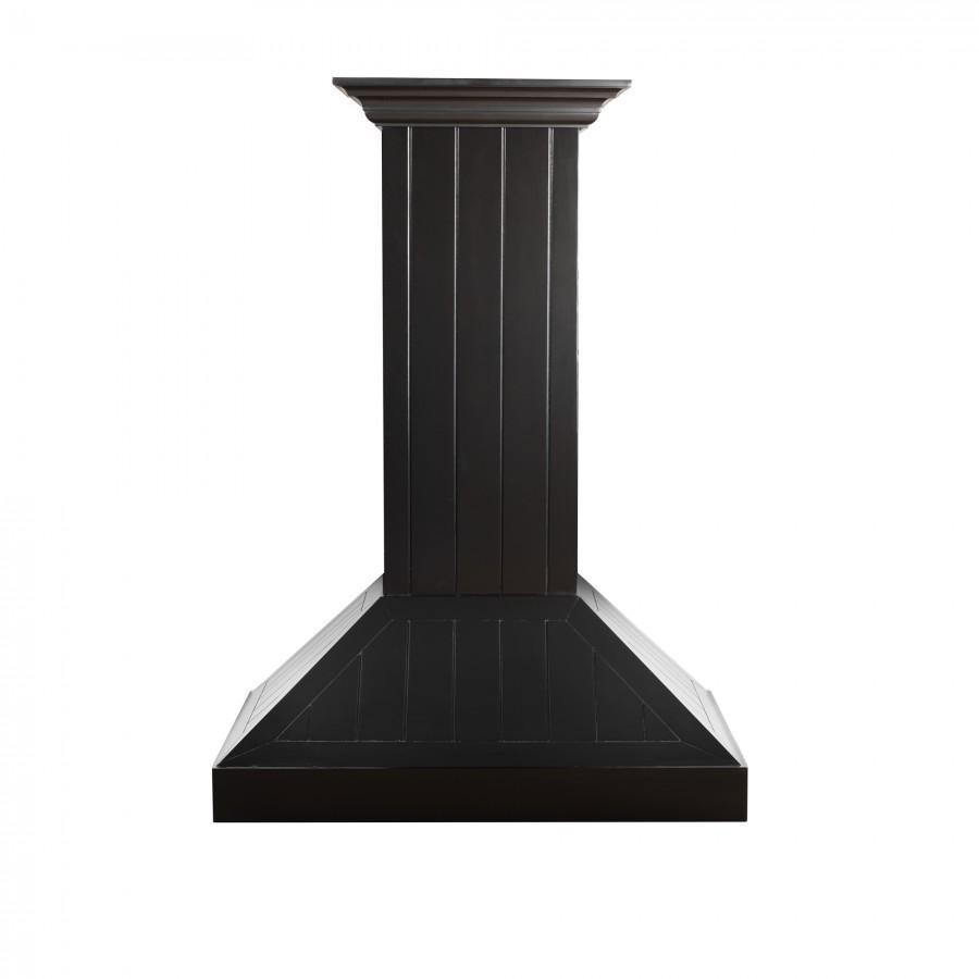 ZLINE 36 in. Wooden Convertible Vent Wall Mount Range Hood in Black (KPCC-36)