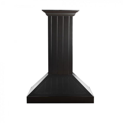 ZLINE 36 in. Wooden Convertible Vent Wall Mount Range Hood in Black (KPCC-36)
