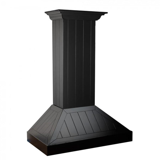 ZLINE 36 in. Wooden Convertible Vent Wall Mount Range Hood in Black (KPCC-36)