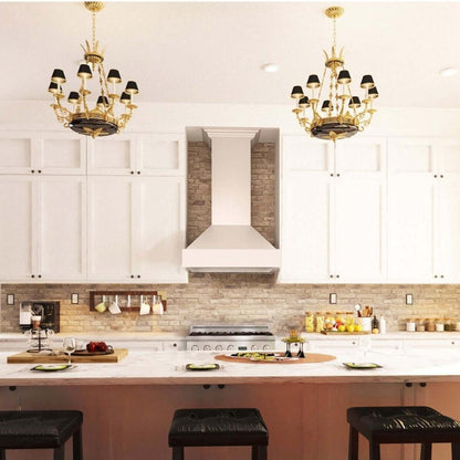 ZLINE 30 in. Ducted Wooden Wall Mount Range Hood in Cottage White (KBTT-30)