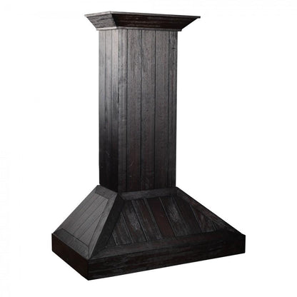 ZLINE 30 in. Wooden Convertible Vent Wall Mount Range Hood in Rustic Dark Finish (KPDD-30)