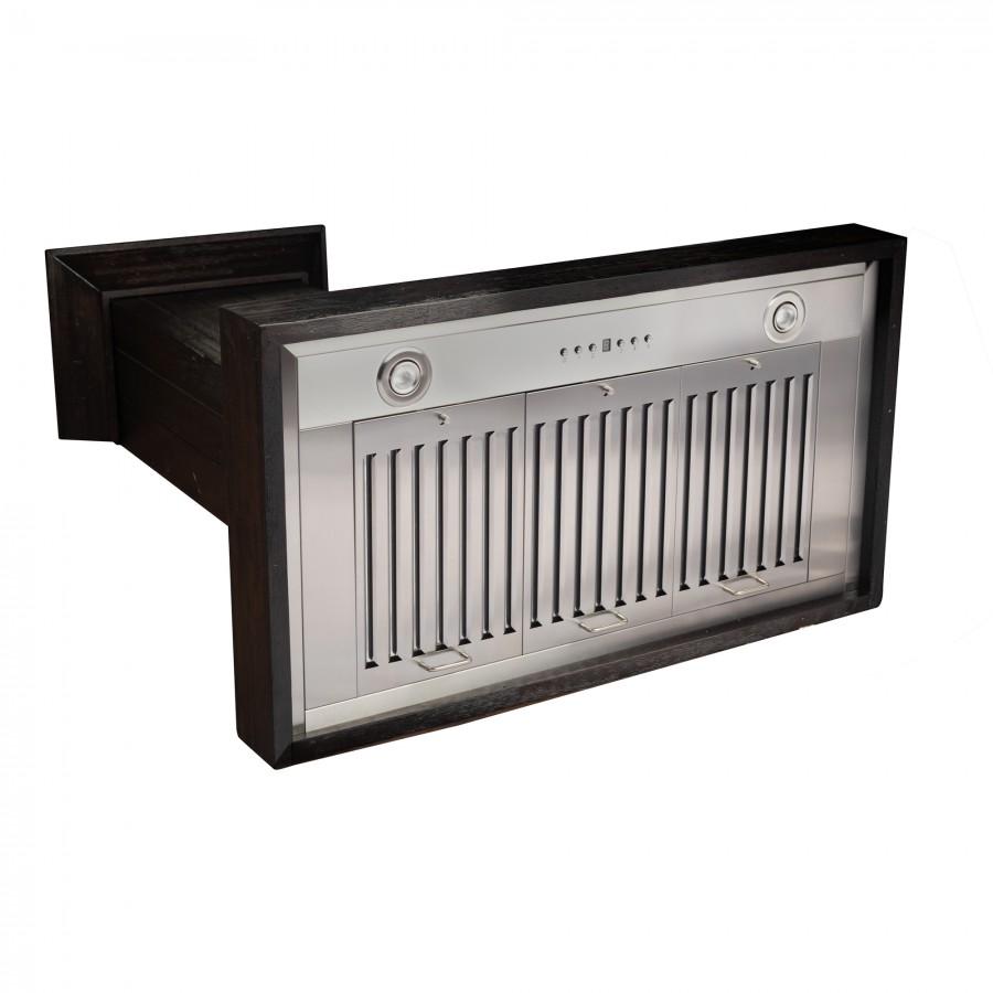 ZLINE 30 in. Wooden Convertible Vent Wall Mount Range Hood in Rustic Dark Finish (KPDD-30)