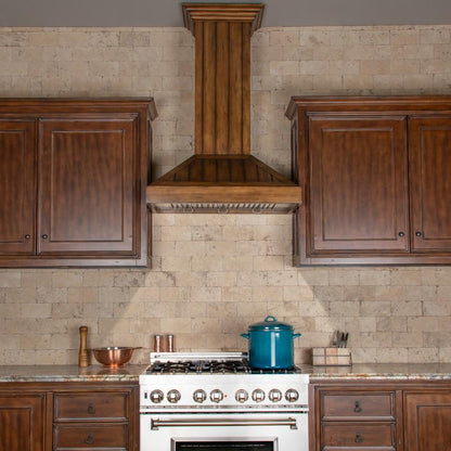 ZLINE 36 in. Wooden Wall Mount Range Hood in Rustic Light Finish (KPLL-36)