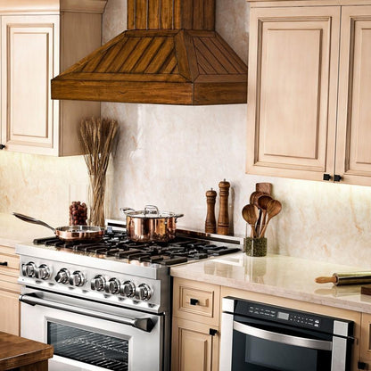 ZLINE 36 in. Wooden Wall Mount Range Hood in Rustic Light Finish (KPLL-36)