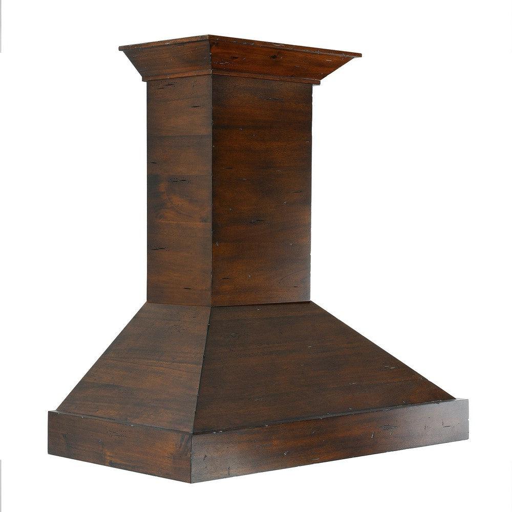 ZLINE 48 in. Convertible Vent Wooden Wall Mount Range Hood in Walnut (KBRR-48)