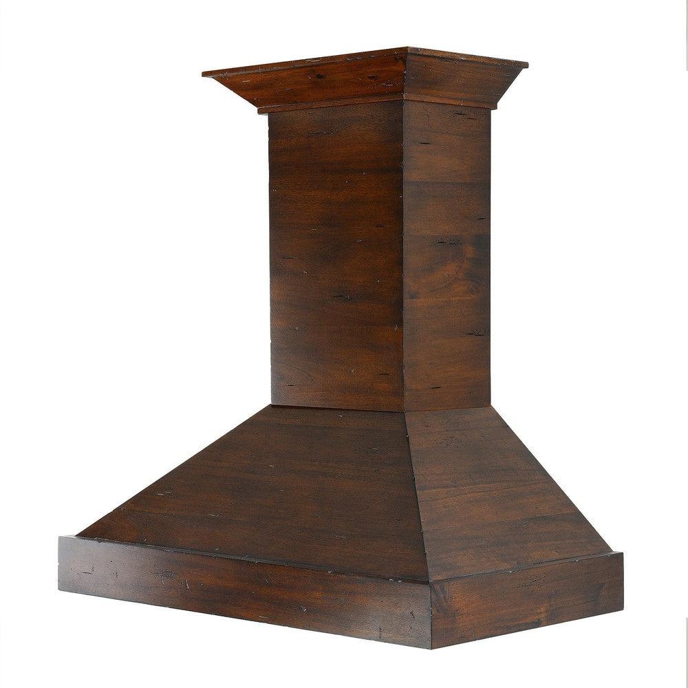ZLINE 36 in. Convertible Vent Wooden Wall Mount Range Hood in Walnut (KBRR-36)