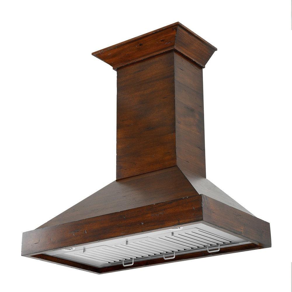 ZLINE 30 in. Convertible Vent Wooden Wall Mount Range Hood in Walnut (KBRR-30)