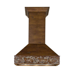 ZLINE Wooden Wall Mount Range Hood in Walnut - 400 CFM and 700 CFM Options (373RR-RD/RS)