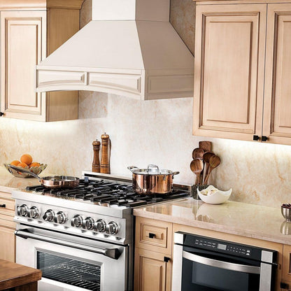 ZLINE 36 in. Ducted Wooden Wall Mount Range Hood in Cottage White (321TT-36)