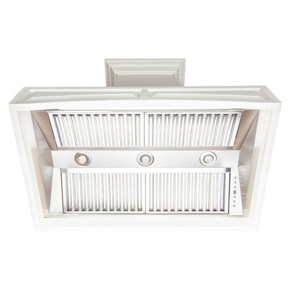 ZLINE 30 in. Convertible Vent Wooden Wall Mount Range Hood in Cottage White (321TT-30)