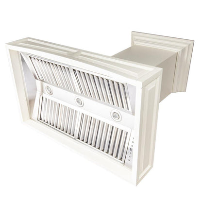 ZLINE 36 in. Ducted Wooden Wall Mount Range Hood in Cottage White (321TT-36)