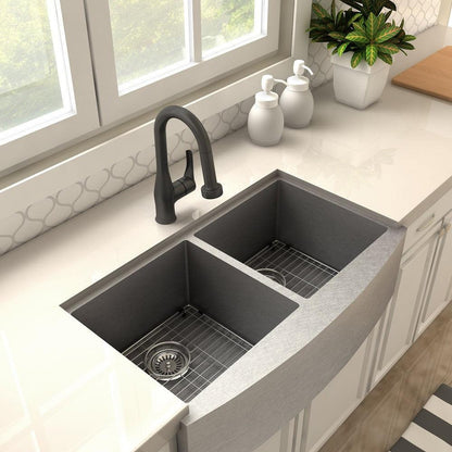 ZLINE Autograph Edition Dali Pull Down Single Handle Kitchen Faucet in Matte Black (DAL-KF-MB)