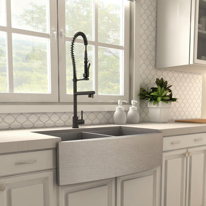 ZLINE Autograph Edition Van Gogh Pull Down Spring Kitchen Faucet with Pot Filler in Matte Black (VNG-KF-MB)